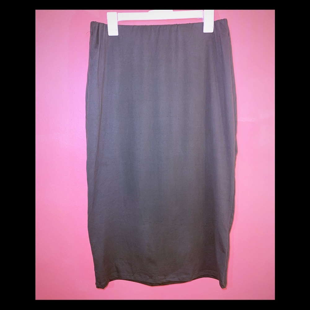 Gray Pencil Skirt